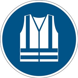 Durable Marking Sign Use Safety Vest 430mm Blue