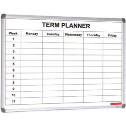Visionchart Magnetic 1 Term School Planner Whiteboard 1200 x 900mm