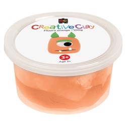 Educational Colours CreativeClay 100gm Fluro Orange