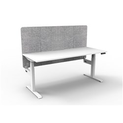 Rapidline Boost+ Single Sided Workstation + Grey Eco Screen 1800Wx750Dx620-1270mmH Wht/Wht
