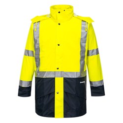 Huski Farmers Hi-Vis Contrast Jacket Large Yellow And Navy