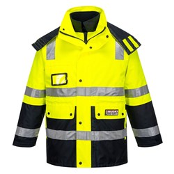 Huski Venture Hi-Vis 4-in-1 Contrast Jacket 3XL Yellow And Navy