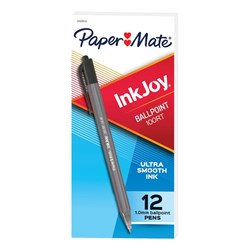 Paper Mate 100RT InkJoy Ballpoint Retractable Pens Medium 1mm Black Box Of 12