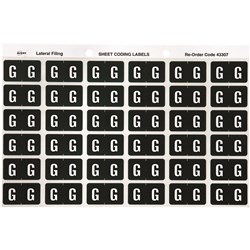 Avery Alphabet Coding Label G Side Tab 25x38mm Dark Green Pack Of 180