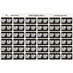 Avery Alphabet Coding Label Mc Side Tab 25x38mm White Black Pack Of 180