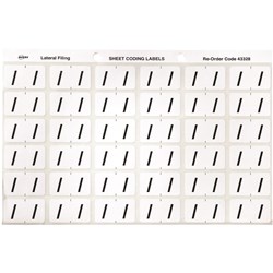 Avery Alphabet Coding Label / Side Tab 25x38mm White Black Pack Of 180