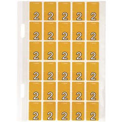 Avery Numeric Coding Label 2 Top Tab 20x30mm Orange Pack Of 150
