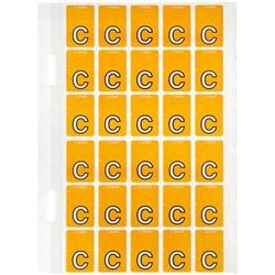 Avery Alphabet Coding Label C Top Tab 20x30mm Orange Pack Of 150