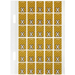 Avery Alphabet Coding Label X Top Tab 20x30mm Mustard Pack Of 150
