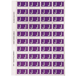 Avery Alphabet Coding Label J Side Tab 25x42mm Purple Pack Of 240