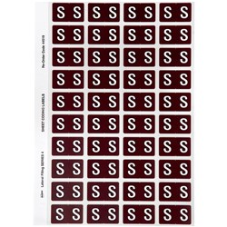 Avery Alphabet Coding Label S Side Tab 25x42mm Brown Pack Of 240