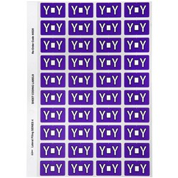 Avery Alphabet Coding Label Y Side Tab 25x42mm Purple Pack Of 240