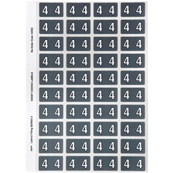 Avery Numeric Coding Label 4 Side Tab 25x42mm Grey Pack Of 240