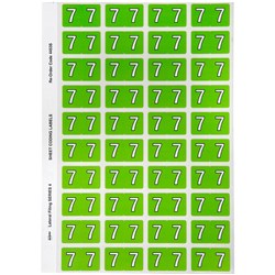 Avery Numeric Coding Label 7 Side Tab 25x42mm Light Green Pack Of 240