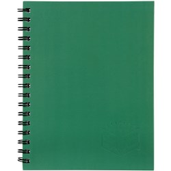 Spirax 511 Hard Cover Notebook A5 Ruled 200 Page Side Opening Green