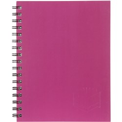 Spirax 511 Hard Cover Notebook A5 Ruled 200 Page Side Opening Pink