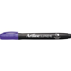 Artline Supreme Permanent Markers Bullet 1mm Purple Pack Of 12