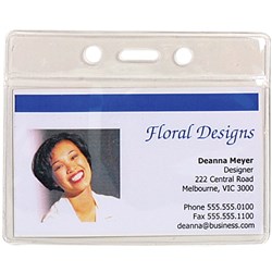 Rexel ID Pouches Landscape 94 x 78mm Clear Pack Of 10