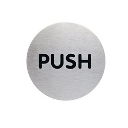 Durable Sign Push 65mm Silver