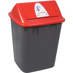Italplast Waste Separation Bin 32 Litres Landfill Red