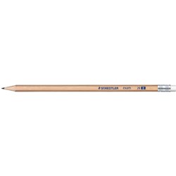 Staedtler Natural Exam Eraser Tip Graphite Pencils 2B Pack of 12
