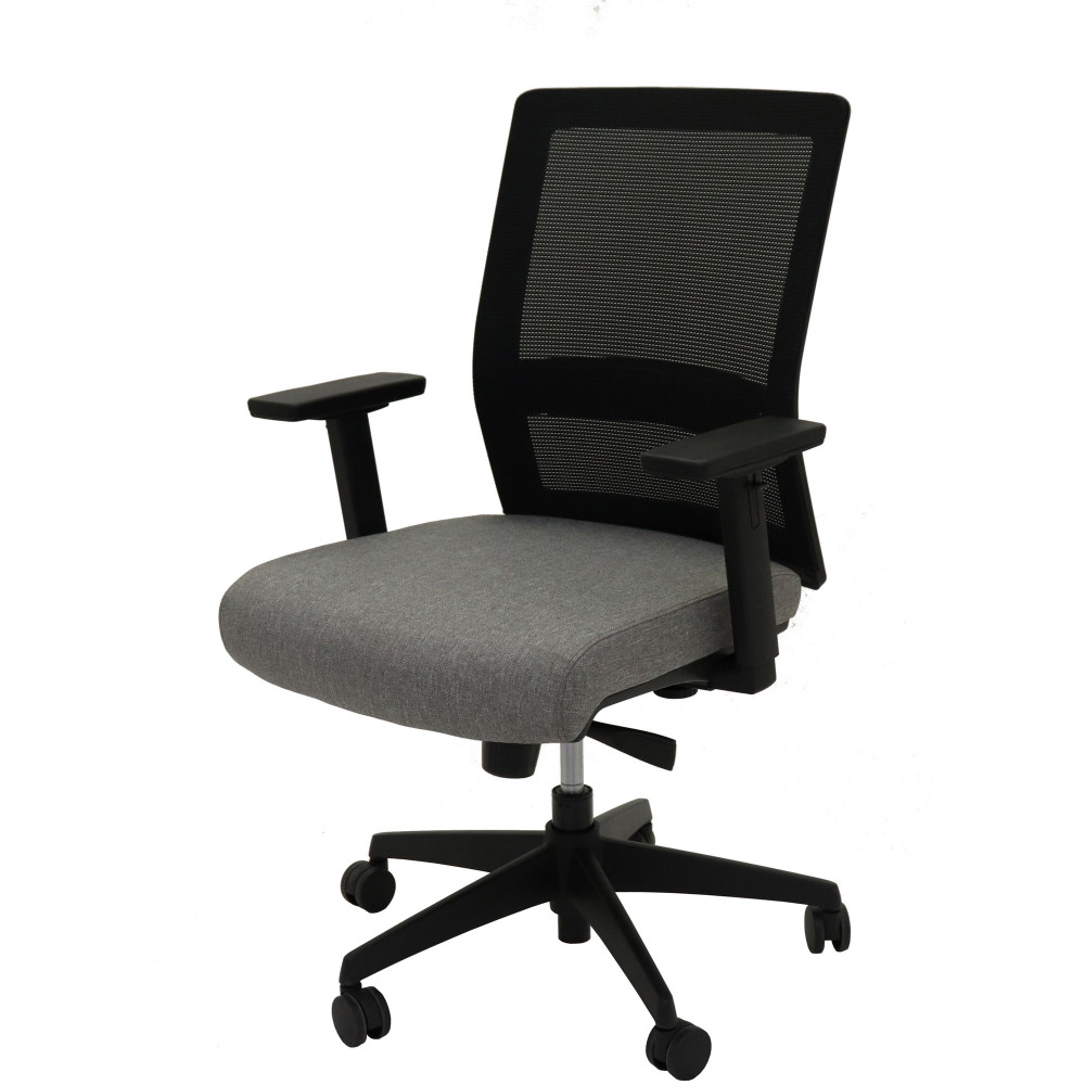 Rapidline Gesture Executive Chair Medium Mesh Back With Arms Grey Fabric Seat