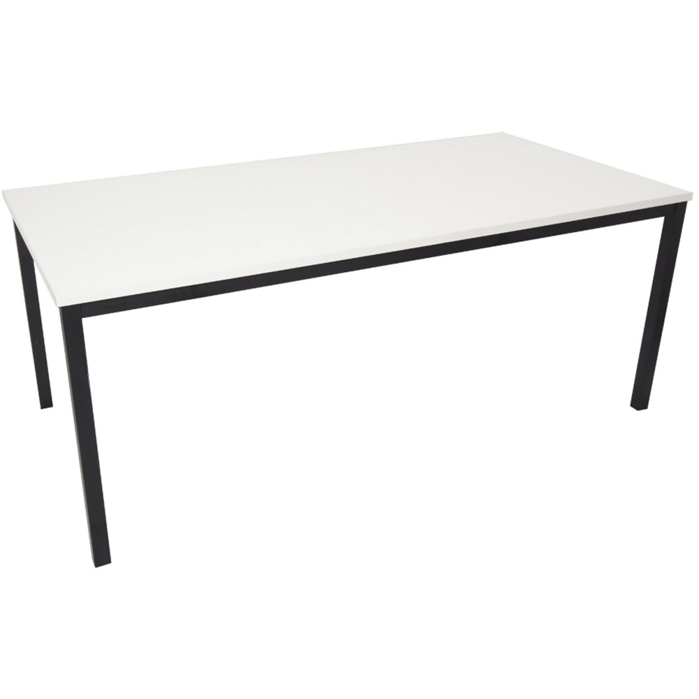 Rapidline Steel Frame Table 1800W x 750D x 730mmH White Top Black Frame