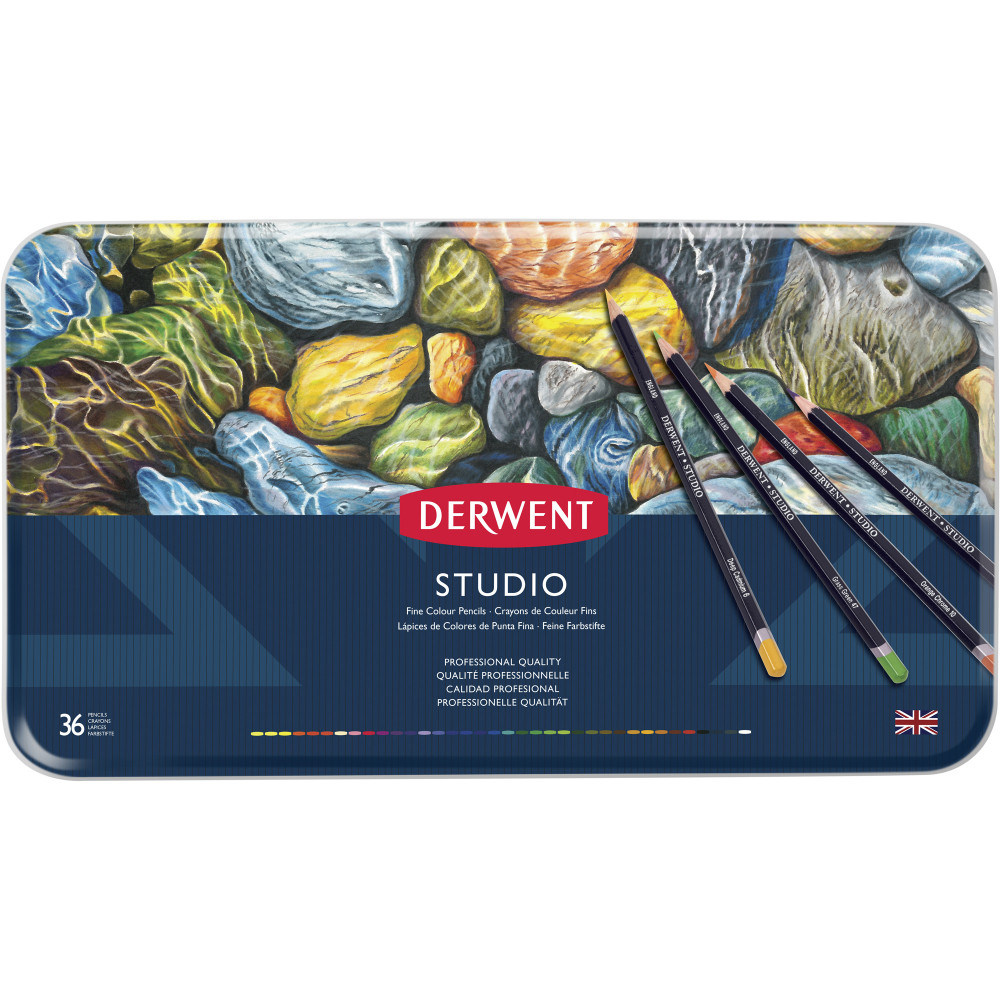 Derwent Studio 36 Pencils Assorted Tin Pack Of 36