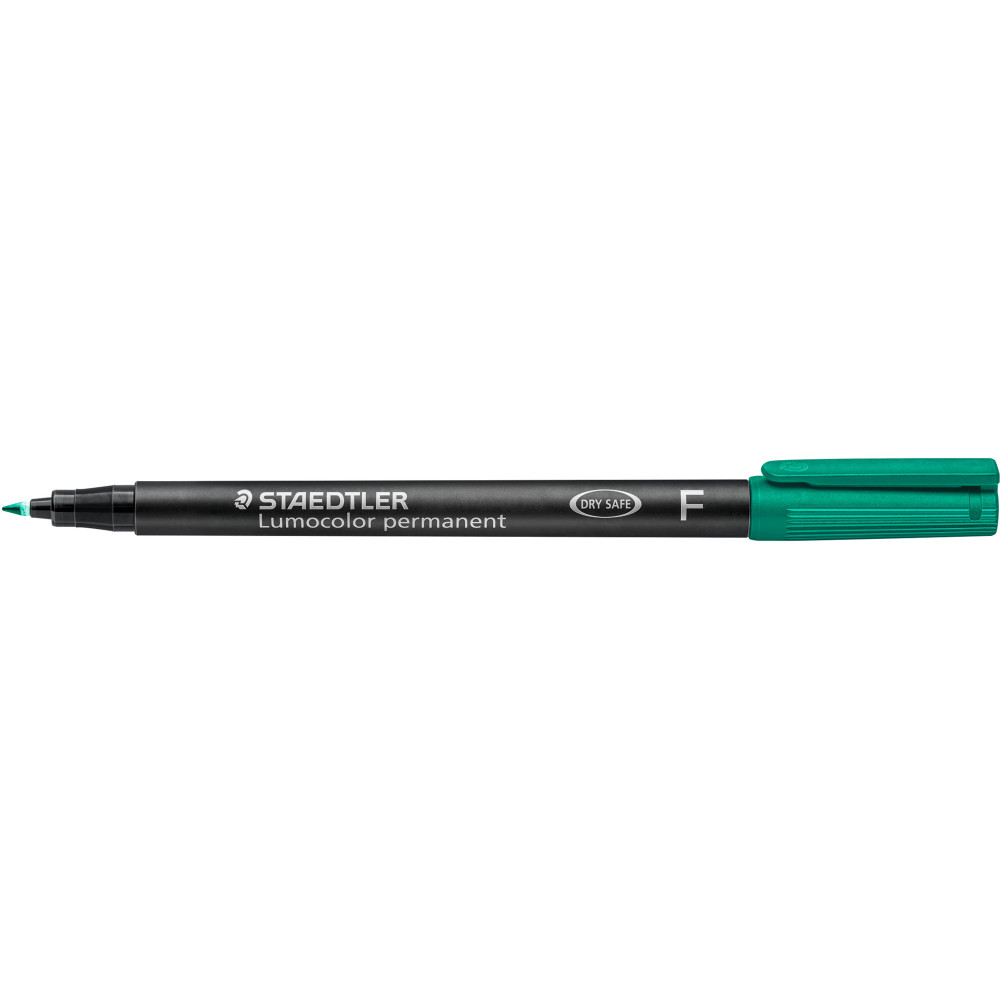 Staedtler 318 Lumocolor Pen Permanent Fine 0.6mm Green Box of 10