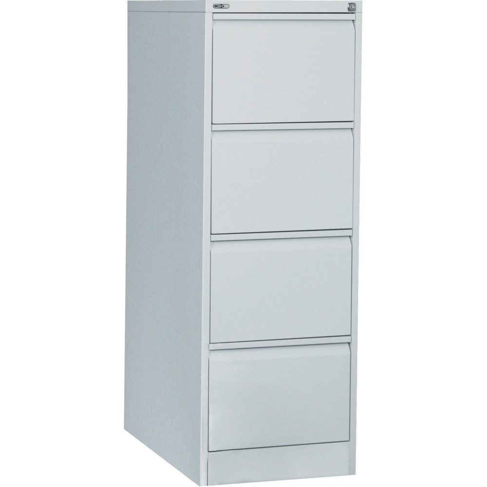 Rapidline Go Vertical Filing Cabinet 4 Drawer 460W x 620D  x 1321mmH Silver Grey