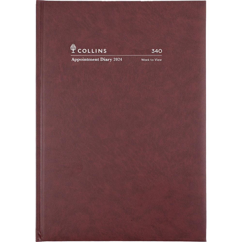 Collins Appointment Diary A4 Week To View Burgundy