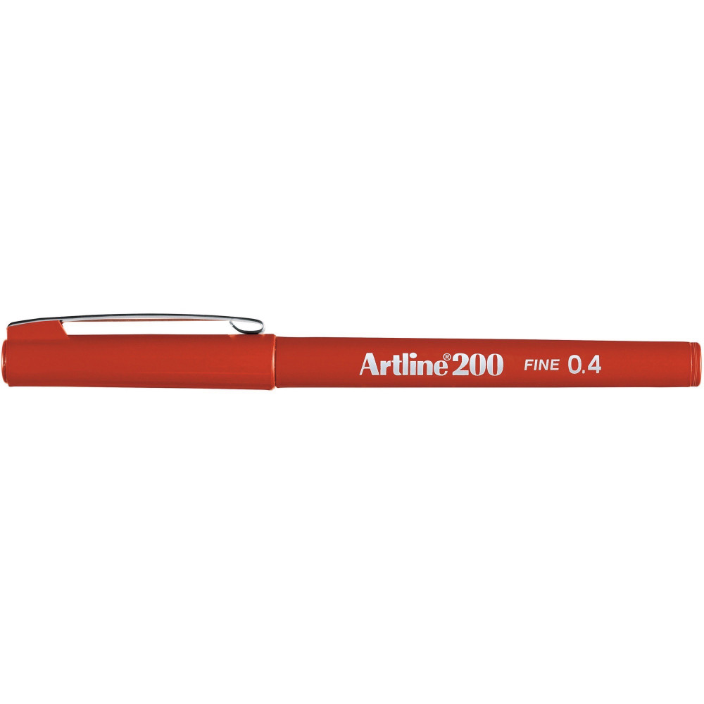 Artline 200 Fineliner Pen Fine 0.4mm Dark Red Pack Of 12