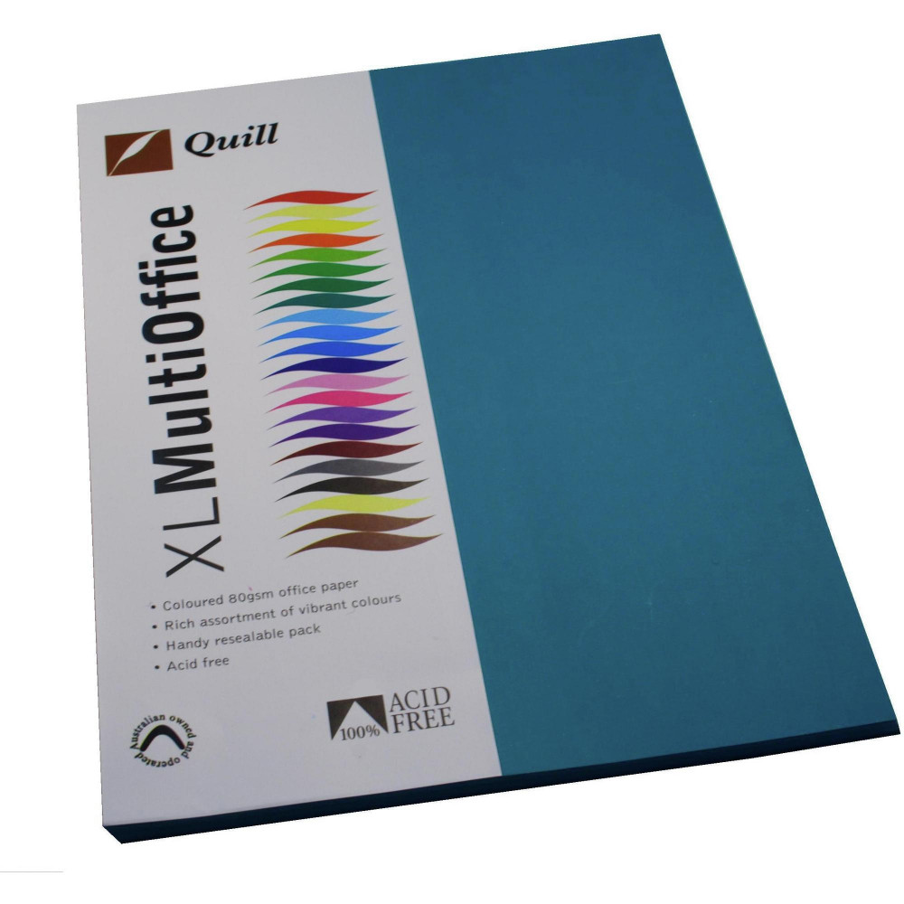 QUILL A4 XL MULTIOFFICE PAPER 80gsm Turquoise