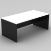 OM Straight Desk 1500W x 750D x 720mmH White And Charcoal