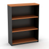 OM Bookcase 900W x 320D x 1200mmH 2 Shelf Cherry And Charcoal