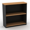 OM Bookcase 900W x 320D x 900mmH 1 Shelf Beech And Charcoal
