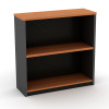 OM Bookcase 900W x 320D x 900mmH 1 Shelf Cherry And Charcoal