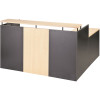 OM Reception Counter 1800W x 750D x 1100mmH Beech And Charcoal