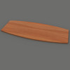 OM Boat Shape Boardroom Table Top Only 2400W x 1200mmD Cherry