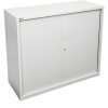 Rapidline Go Tambour Door Cupboard Includes 2 Shelves 1200W x 473D x 1016mmH White