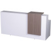 Rapidline Urban Reception Counter 2200W x 800D x 1150mmH White With Driftwood Panel