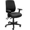 Buro Roma High Back Task Chair 3 Lever With Arms Black Fabric Seat and Back