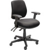 Buro Roma Mid Back Task Chair 3 Lever With Arms Black Fabric Seat And Back