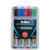 Artline 579 Whiteboard Markers Chisel 2-5mm Assorted Colours Hard Case Pack Of 4