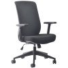 Buro Mondo Gene Task Office Chair With Arms Black Fabric Back And Seat