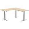 Ergovida Corner Electric Sit-Stand Desk 1800/1800W x  750D x 620-1280mmH Oak/Grey