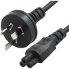 8Ware 3 Pin Clover Leaf Cable IEC 320-C5 Mickey Type To Power Socket 2 Metre Black