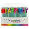 Alpen Candles For Everyone Happy Birthday Candles Bright Polka Dots Assorted Colours