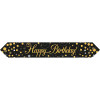 Alpen Foil Banner Happy Birthday Sparkling Fizz 2.7m Black And Gold