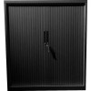 Steelco Tambour Door Cabinet Includes 3 Shelves 1200W x 463D x 1200mmH Black Satin